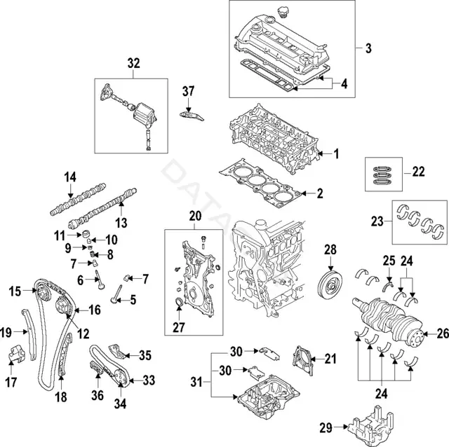 Комплект цепи ГРМ MAZDA L30512614