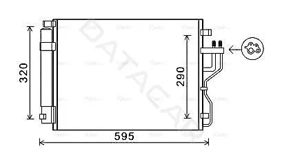 Радиатор кондиционера AVA KAA5151D