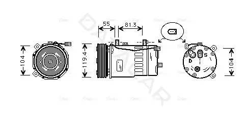 Компрессор кондиционера AVA AIAK003