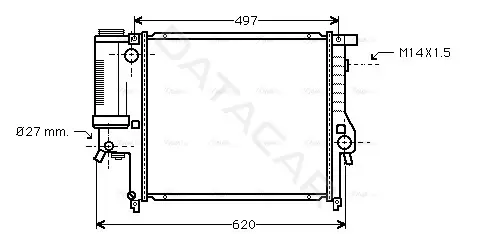 Радиатор охлаждения AVA BW2124