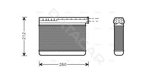 Радиатор печки AVA BW6166