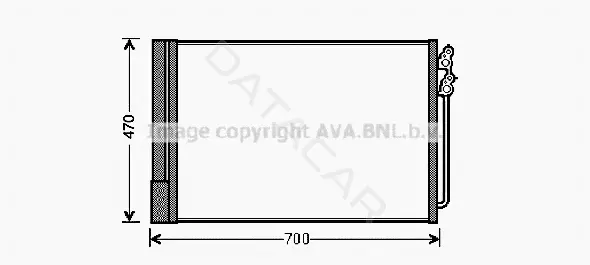 Радиатор кондиционера AVA BWA5370D