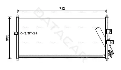 Радиатор кондиционера AVA DN5277D