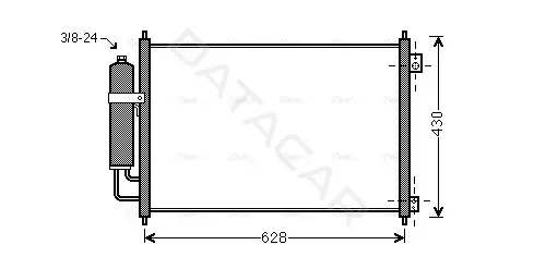Радиатор кондиционера AVA DN5328D