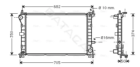 Радиатор охлаждения AVA FD2379