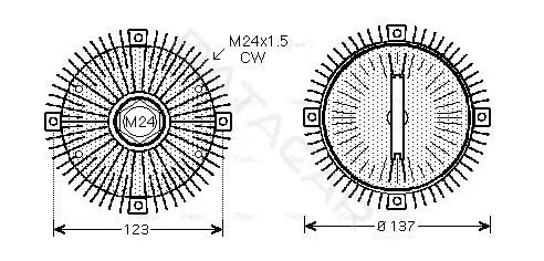 Вискомуфта вентилятора AVA FDC445