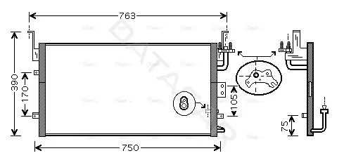 Радиатор кондиционера AVA HY5135