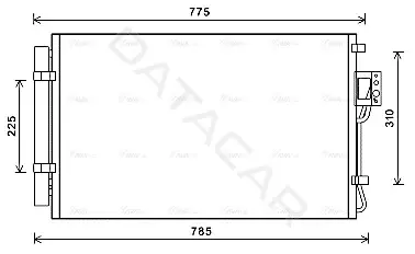 Радиатор кондиционера AVA HY5311D