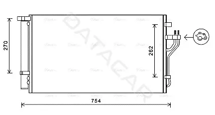 Радиатор кондиционера AVA HYA5279D