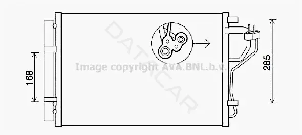 Радиатор кондиционера AVA HYA5308D