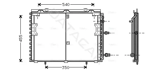 Радиатор кондиционера AVA MS5221