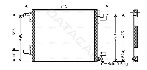 Радиатор кондиционера AVA MS5377