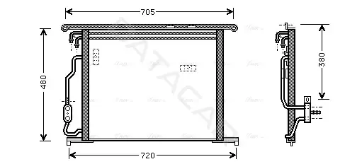 Радиатор кондиционера AVA MSA5280