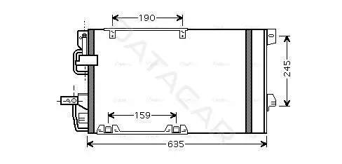 Радиатор кондиционера AVA OLA5326D