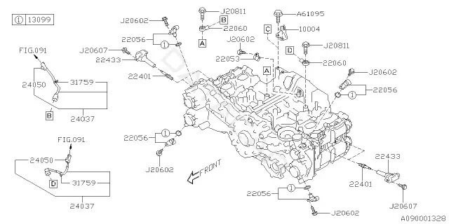 Свечи зажигания SUBARU 22401AA940