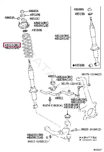 Пружины TOYOTA 48131-6B440