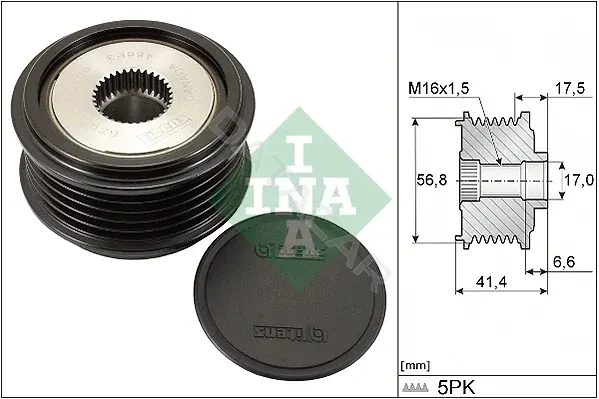 Шкив генератора INA 535007130