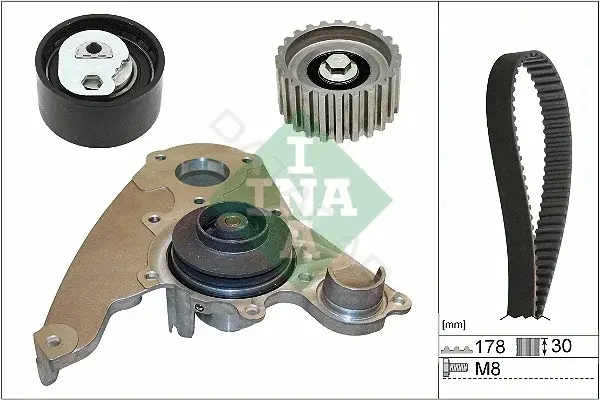 Комплект ГРМ с помпой INA 530023230