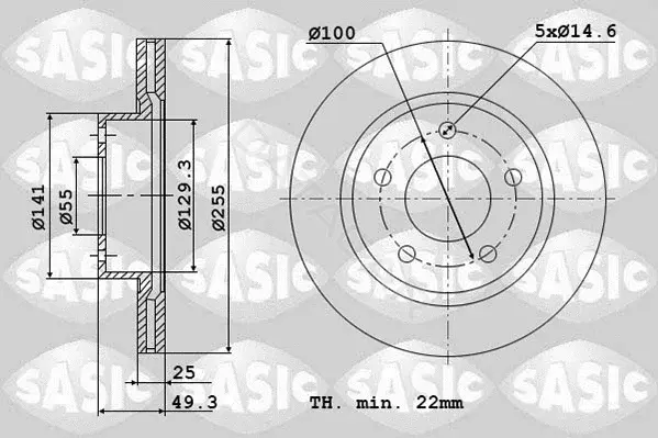 Тормозные диски SASIC 6106322