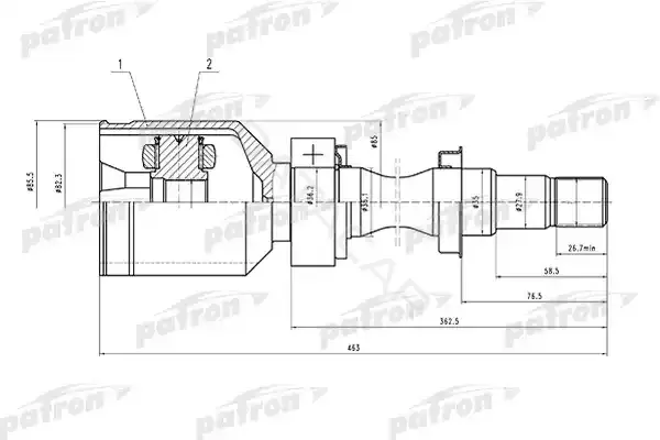 Шрус PATRON PCV1567