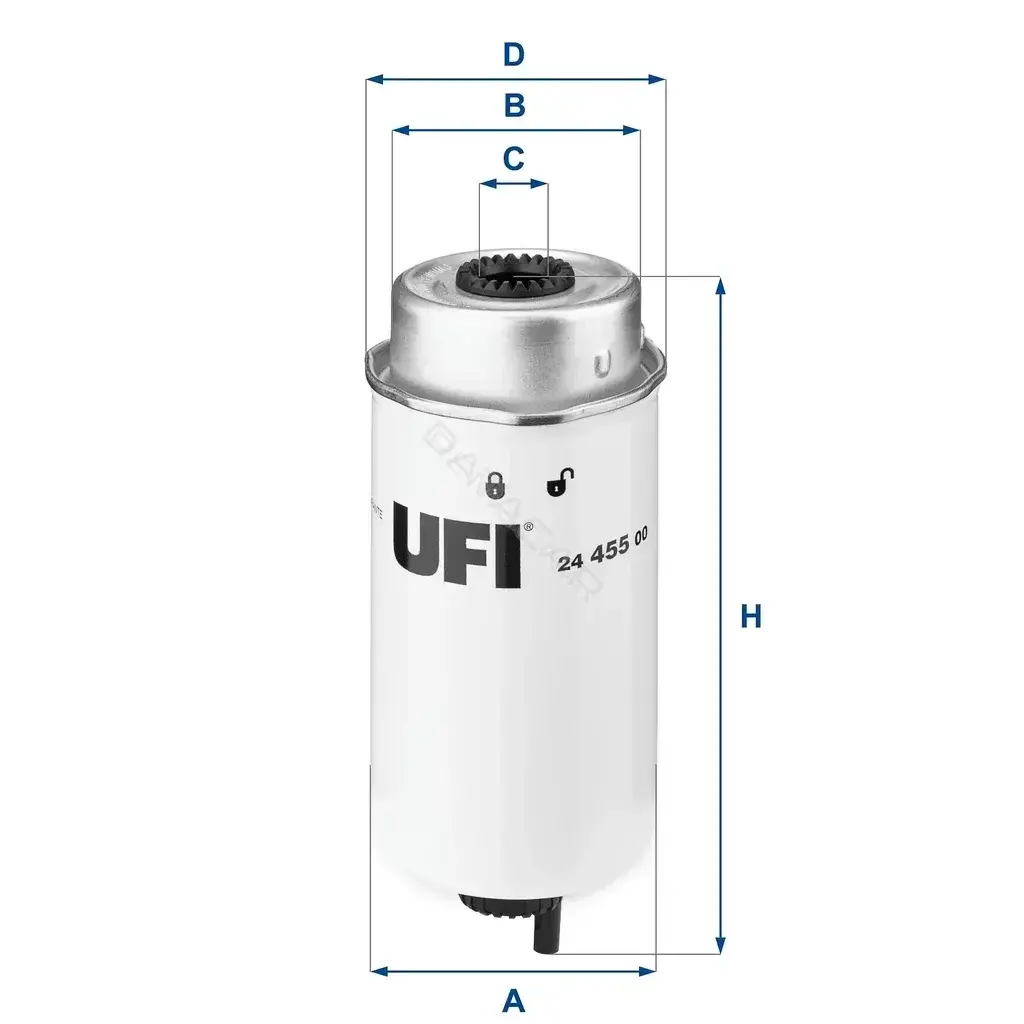 Топливный фильтр UFI 24.455.00