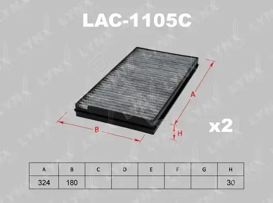 Фильтр салонный LYNXAUTO LAC-1105C