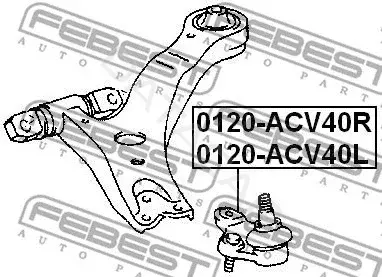 Шаровая опора FEBEST 0120-ACV40R