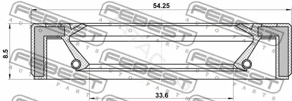 Сальник коленвала FEBEST 95GAY-35540811R