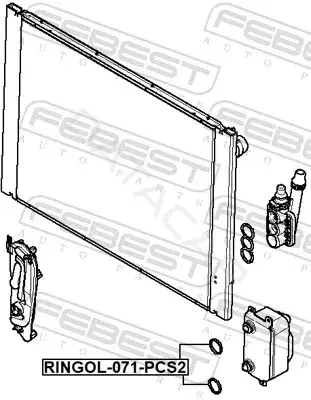 Уплотняющее кольцо радиатора FEBEST RINGOL-071-PCS2