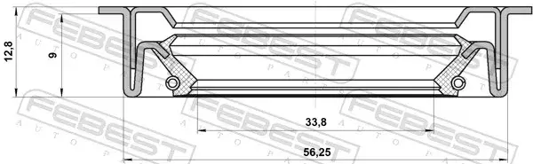 Сальник полуоси FEBEST 95GDY-35560913C