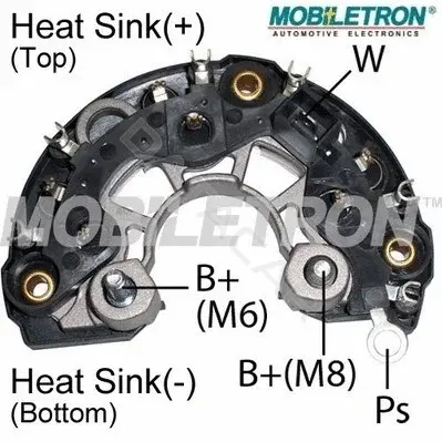 Диодный мост генератора MOBILETRON RB-161H