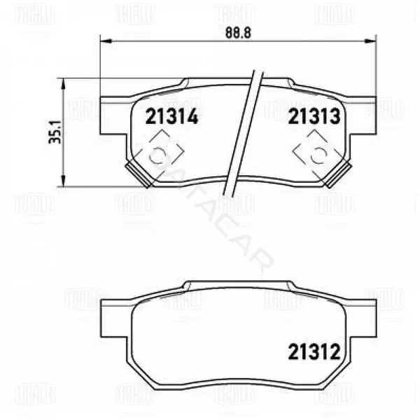 Тормозные колодки TRIALLI PF4031