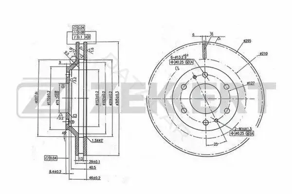 Тормозные диски ZEKKERT BS-6128