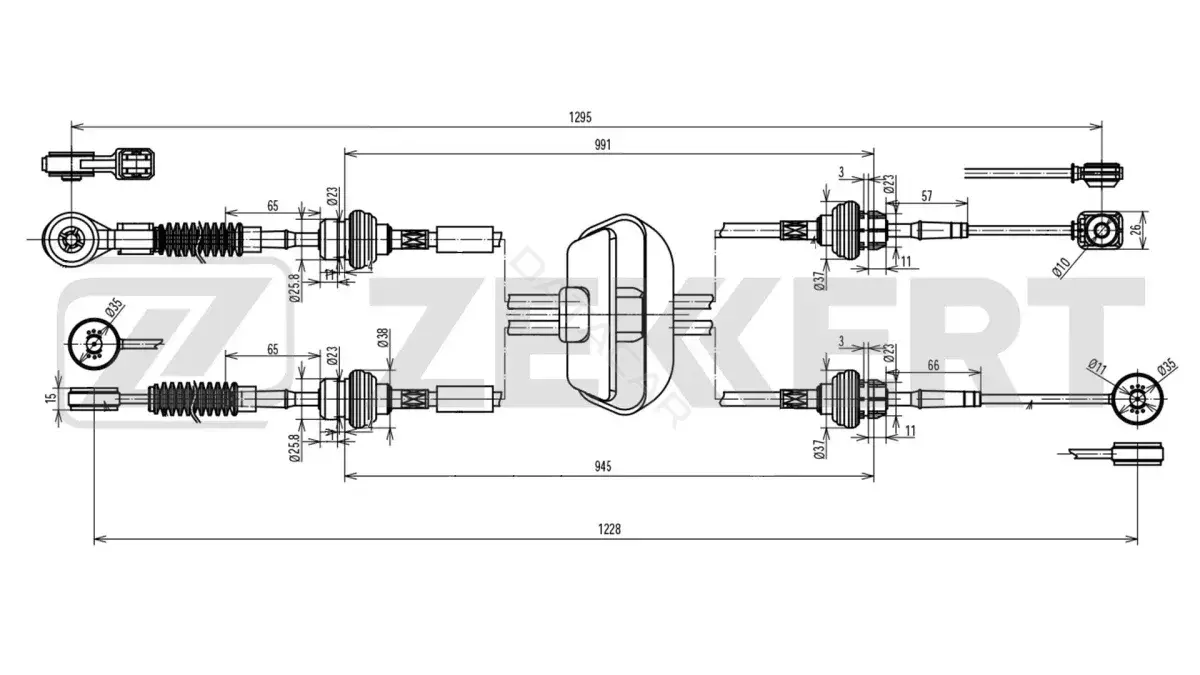 Трос КПП ZEKKERT BZ-1395