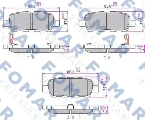 Тормозные колодки FOMAR FO923981