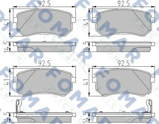 Тормозные колодки FOMAR FO927681