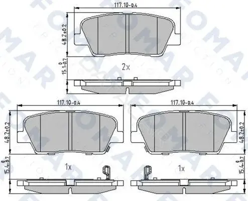 Тормозные колодки FOMAR FO241481