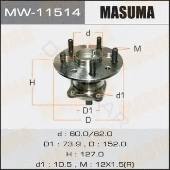 Подшипник ступицы MASUMA MW-11514