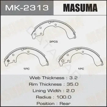 Барабанные колодки MASUMA MK-2313