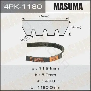 Ремень ручейковый MASUMA 4PK-1180