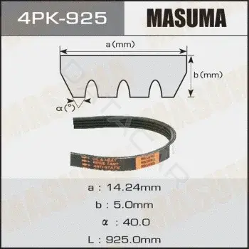 Ремень ручейковый MASUMA 4PK-925