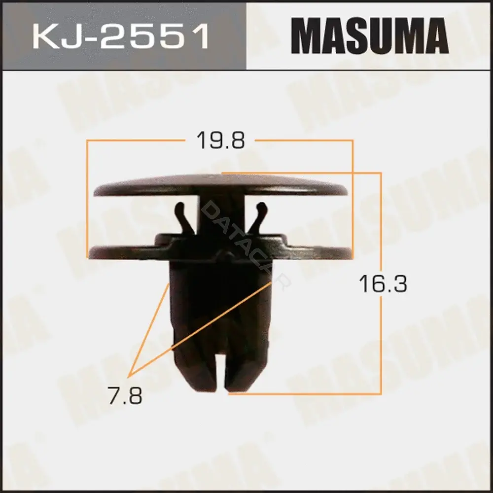 Клипса молдинга MASUMA KJ-2551