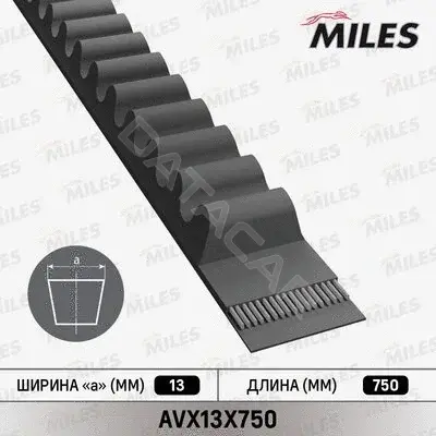 Ремень клиновой MILES AVX13X750