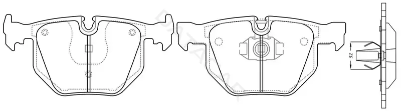 Тормозные колодки SB NAGAMOCHI BP32228