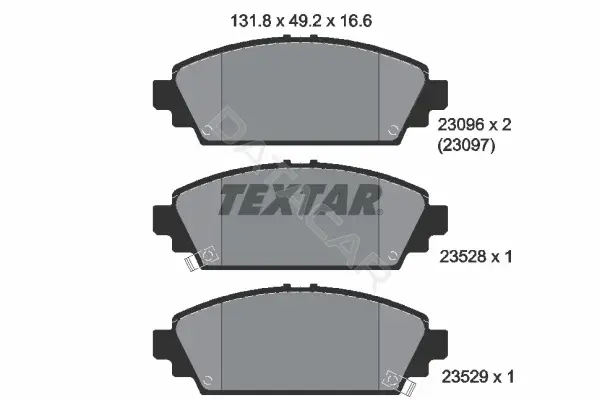 Тормозные колодки TEXTAR 2309601
