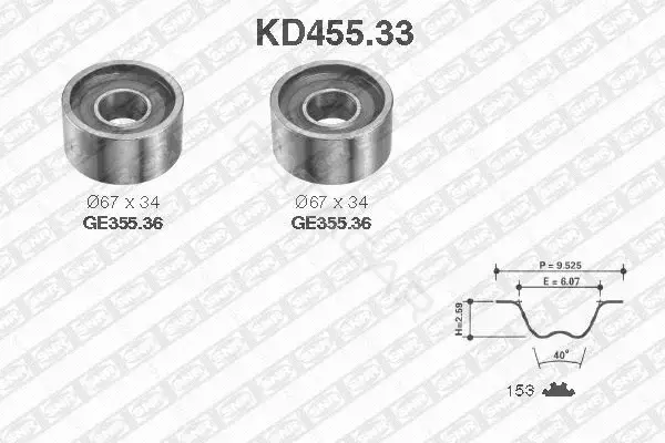 Комплект ГРМ SNR/NTN KD455.33