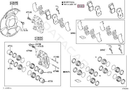 Тормозные колодки TOYOTA 04465YZZDB