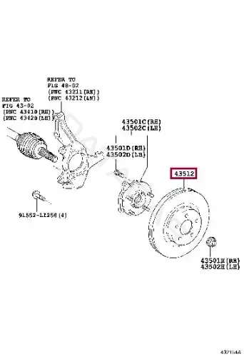 Тормозные диски TOYOTA 4351212670