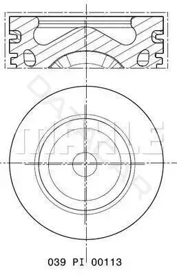 Поршень двигателя KNECHT/MAHLE 039PI00113000