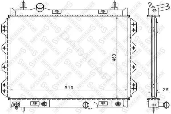 Радиатор охлаждения STELLOX 10-25621-SX